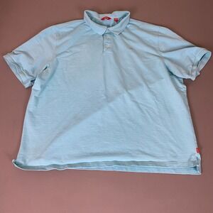IZOD Polo Shirt Men's 3XLT Light Blue Striped Short Sleeve Big & Tall Golf *Wear